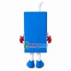 Recyclable Blue Milk Carton Mascot Costume Recyclable Blue Milk Carton Mascot Costume