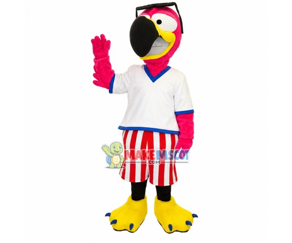 Big Eyes Pink Parrot of Club Mascot Costume Big Eyes Pink Parrot of Club Mascot Costume