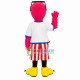 Big Eyes Pink Parrot of Club Mascot Costume Big Eyes Pink Parrot of Club Mascot Costume