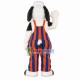 Plush Dog In Striped Suspenders Mascot Costume Plush Dog In Striped Suspenders Mascot Costume