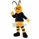 Smart Bee With Glasses Mascot Costume Smart Bee With Glasses Mascot Costume