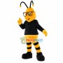 Smart Bee With Glasses Mascot Costume