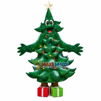 Christmas Tree With Gift Boxes Mascot Costume Christmas Tree With Gift Boxes Mascot Costume