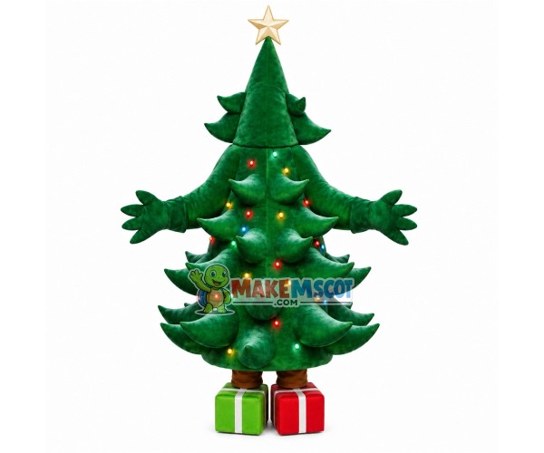 Christmas Tree With Gift Boxes Mascot Costume Christmas Tree With Gift Boxes Mascot Costume