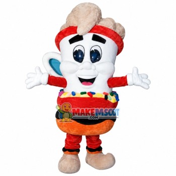 Coffee Doughnuts In Dessert Shop Mascot Costume