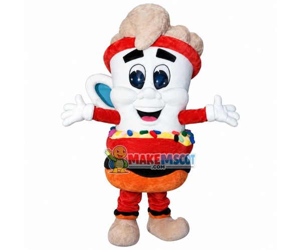 Coffee Doughnuts In Dessert Shop Mascot Costume Coffee Doughnuts In Dessert Shop Mascot Costume