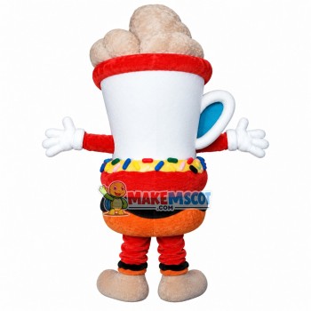 Coffee Doughnuts In Dessert Shop Mascot Costume Coffee Doughnuts In Dessert Shop Mascot Costume