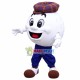 Golf Ball In Plaid Hat Mascot Costume