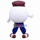 Golf Ball In Plaid Hat Mascot Costume