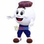 Golf Ball In Plaid Hat Mascot Costume