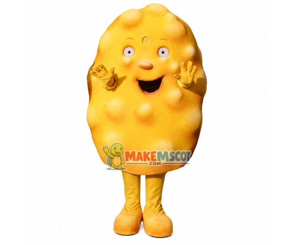 Raised Yellow Cell On The Surface Mascot Costume Raised Yellow Cell On The Surface Mascot Costume