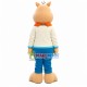 Innocent Pig Wearing Sweater Mascot Costume Innocent Pig Wearing Sweater Mascot Costume