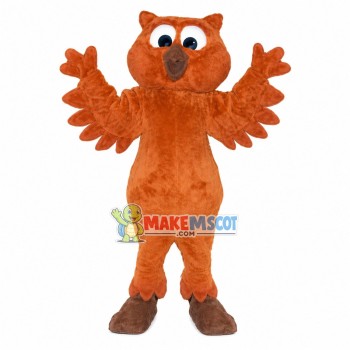 Fluttering Brown Owl Mascot Costume
