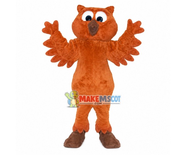 Fluttering Brown Owl Mascot Costume Fluttering Brown Owl Mascot Costume