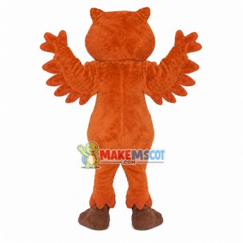 Fluttering Brown Owl Mascot Costume Fluttering Brown Owl Mascot Costume