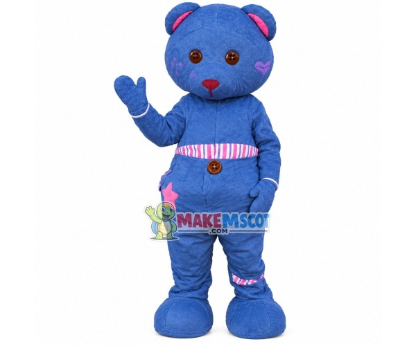 Star Print Bear With Childish Taste Mascot Costume Star Print Bear With Childish Taste Mascot Costume