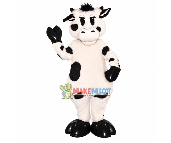 The Cow With Tag Necklace Mascot Costume The Cow With Tag Necklace Mascot Costume