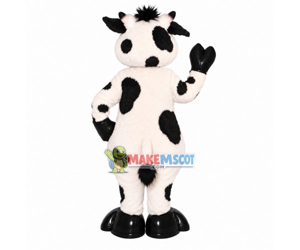 The Cow With Tag Necklace Mascot Costume The Cow With Tag Necklace Mascot Costume