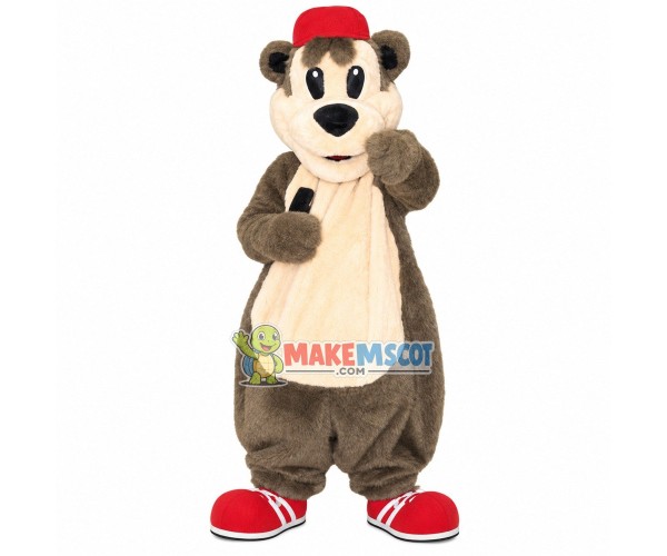 Referee Bear With Whistle Mascot Costume Referee Bear With Whistle Mascot Costume