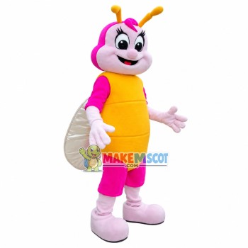 Bright Colored Butterfly Mascot Costume Bright Colored Butterfly Mascot Costume