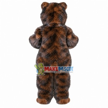 Long Wool Scarred Wild Bear Mascot Costume Long Wool Scarred Wild Bear Mascot Costume