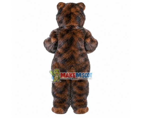 Long Wool Scarred Wild Bear Mascot Costume Long Wool Scarred Wild Bear Mascot Costume