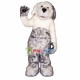 Gray & White Long Wool Dog Mascot Costume Gray & White Long Wool Dog Mascot Costume