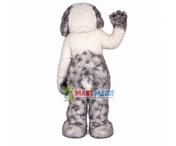 Gray & White Long Wool Dog Mascot Costume Gray & White Long Wool Dog Mascot Costume
