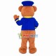 Security Bear In Blue Uniform Mascot Costume Security Bear In Blue Uniform Mascot Costume