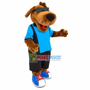 Sales Clerk Dog In Sunglasses Mascot Costume
