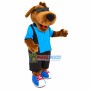 Sales Clerk Dog In Sunglasses Mascot Costume