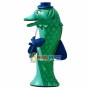 Green Carp Wearing Hat Mascot Costume