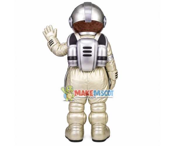 Squirrel In Silver Spacesuit Mascot Costume Squirrel In Silver Spacesuit Mascot Costume