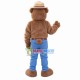 Plush Bear In Jeans Mascot Costume Plush Bear In Jeans Mascot Costume