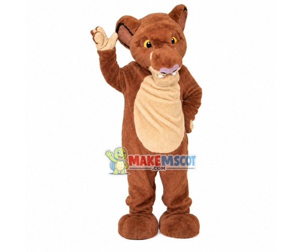 Mild Brown Tiger Mascot Costume for Adult Mild Brown Tiger Mascot Costume for Adult