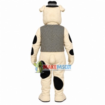 Serious Bulldog With Unilateral Glasses Mascot Costume Serious Bulldog With Unilateral Glasses Mascot Costume