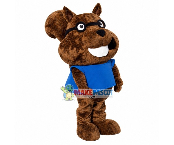 Merry Big Head Squirrel Mascot Costume Merry Big Head Squirrel Mascot Costume