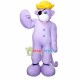 Purple Monkey King In Crown Mascot Costume