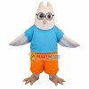 White Shortsighted Owl Mascot Costume