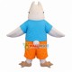 White Shortsighted Owl Mascot Costume White Shortsighted Owl Mascot Costume