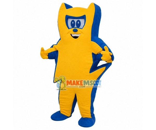 Yellow Solid Model Mascot Costume Yellow Solid Model Mascot Costume