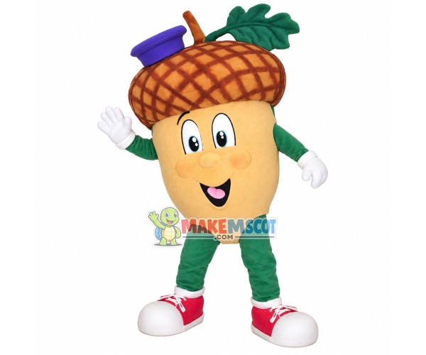 Big Mushroom With Leaves Mascot Costume