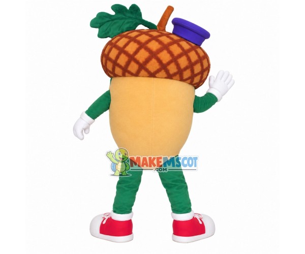 Big Mushroom With Leaves Mascot Costume Big Mushroom With Leaves Mascot Costume