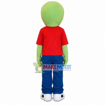 Green Alien In Suit Mascot Costume Green Alien In Suit Mascot Costume