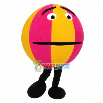 Colorful Beach Ball Mascot Costume Colorful Beach Ball Mascot Costume