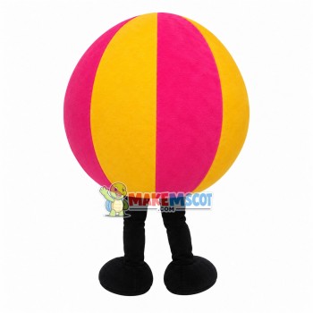 Colorful Beach Ball Mascot Costume Colorful Beach Ball Mascot Costume