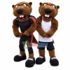 College Energetic Player Beaver Mascot Costume