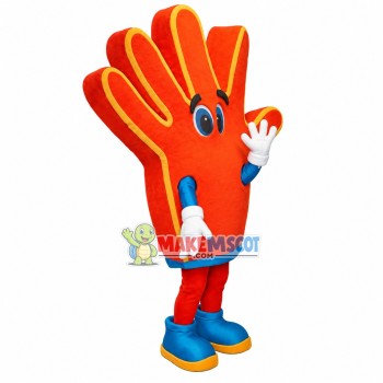 Open Cartoon Red Palm Mascot Costume Open Cartoon Red Palm Mascot Costume