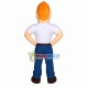 Foreign Bodybuilder With Blonde Hair Mascot Costume Foreign Bodybuilder With Blonde Hair Mascot Costume