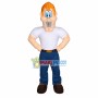 Foreign Bodybuilder With Blonde Hair Mascot Costume
